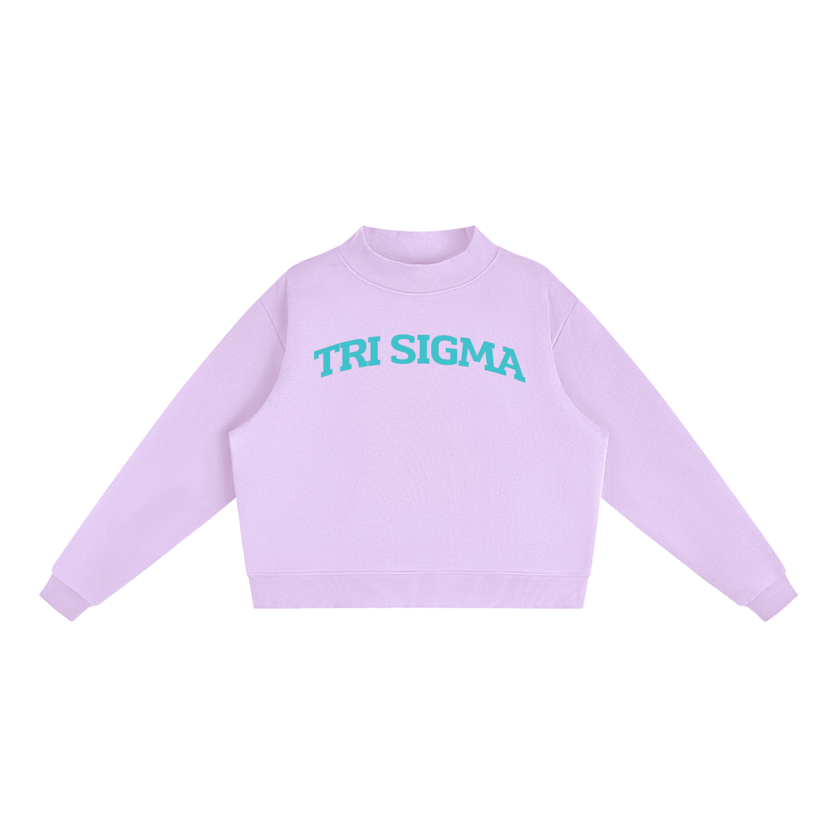 Tri Sigma Blue Mock Neck Sweatshirt