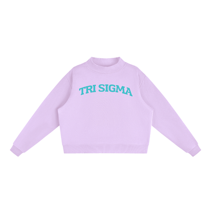 Tri Sigma Blue Mock Neck Sweatshirt