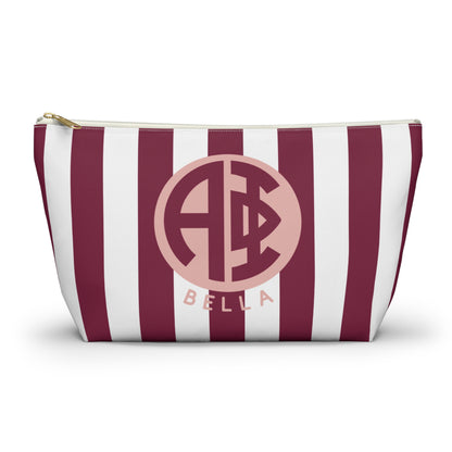 Alpha Phi Personalized Stripe Makeup Bag - Ivy Society