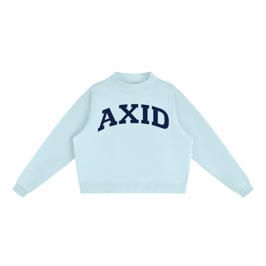 Alpha Xi Delta Navy Mock Neck Sweatshirt