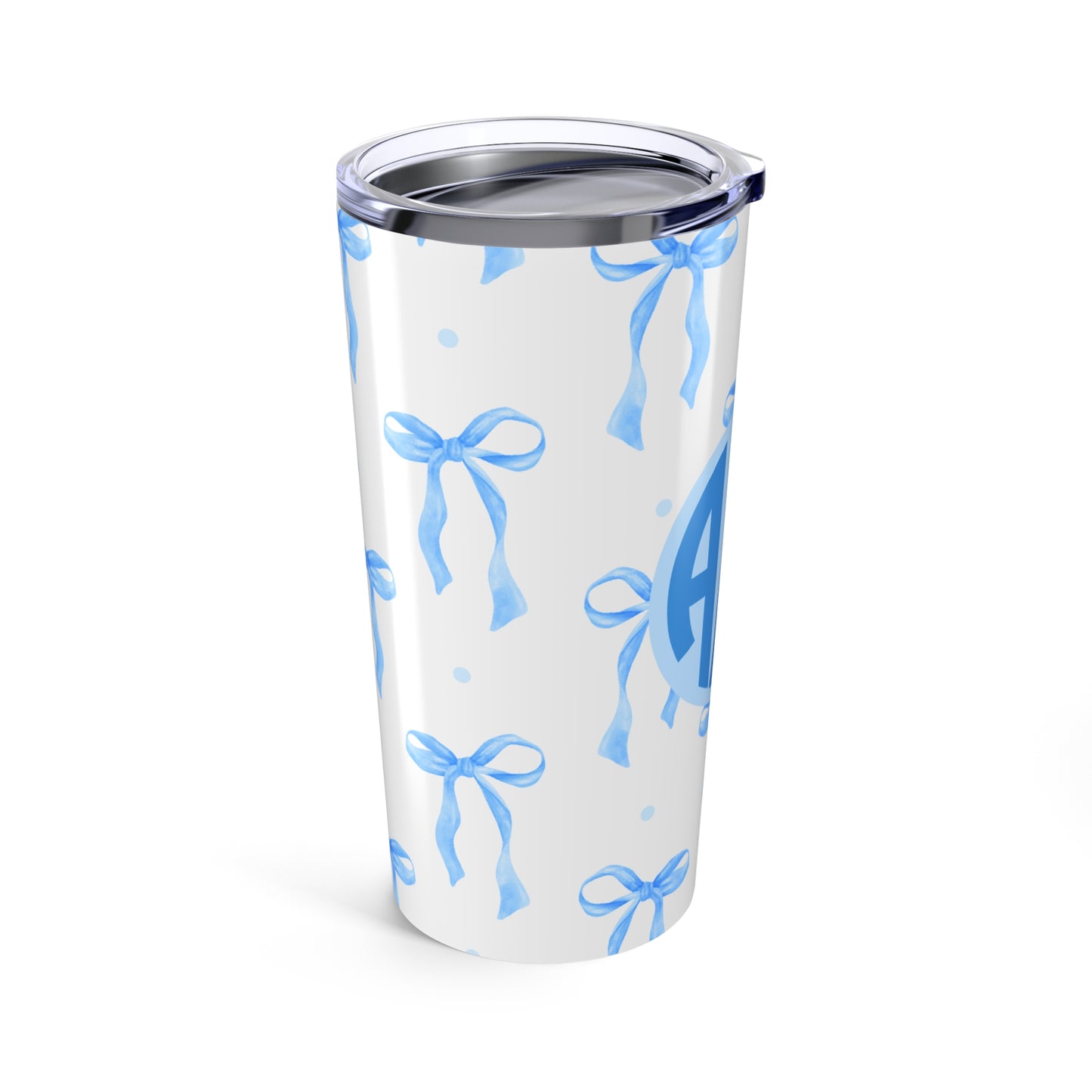 Alpha Delta Pi Monogram Bow Tumbler
