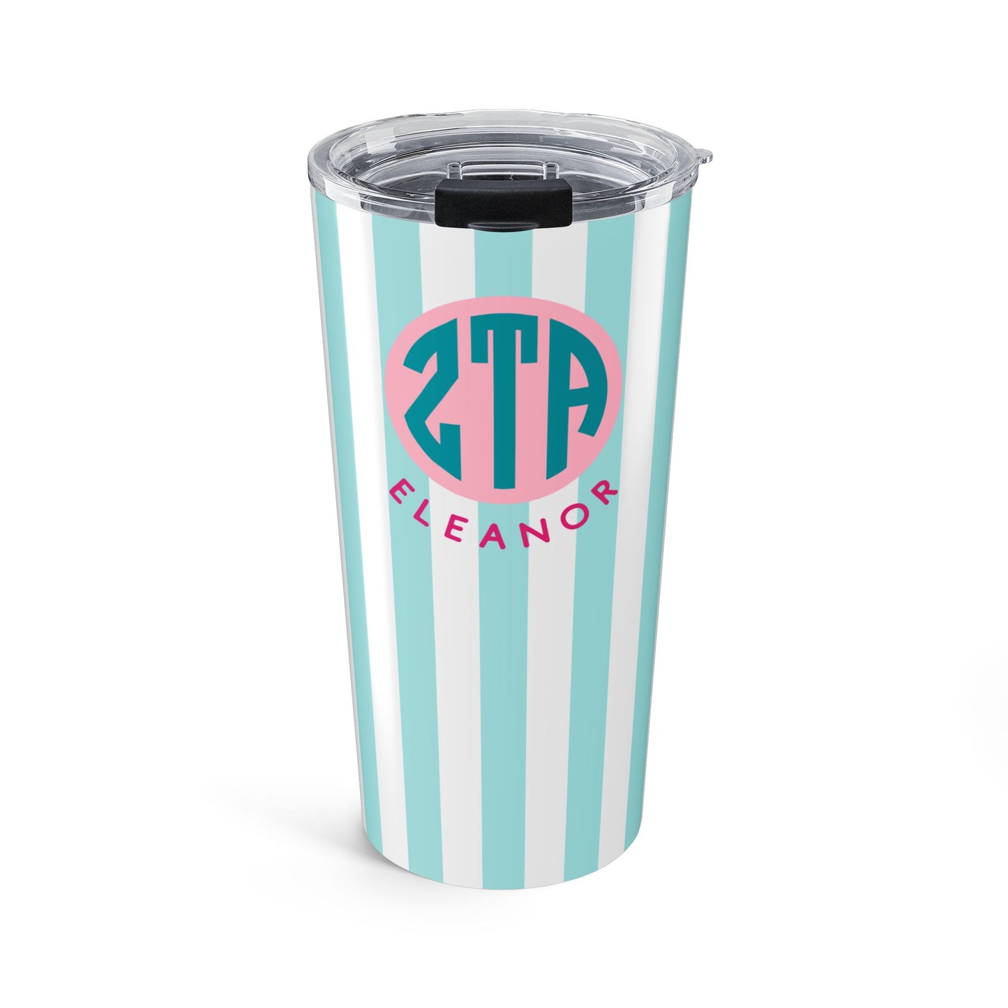 Zeta Tau Alpha Personalized Striped Tumbler - Ivy Society