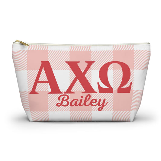 Alpha Chi Omega Personalized Makeup Bag