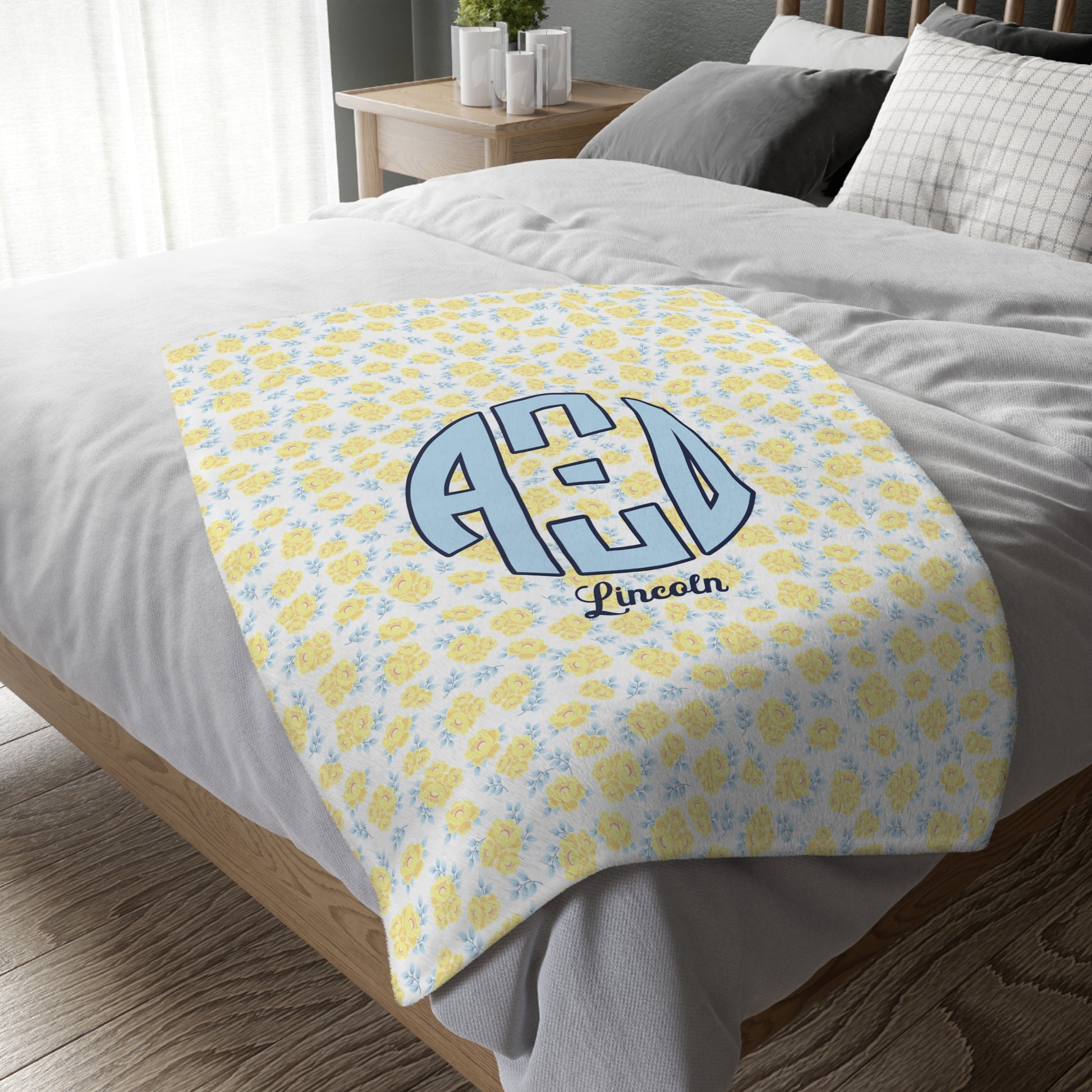 Alpha Xi Delta Double Sided Personalized Fleece Blanket - Ivy Society