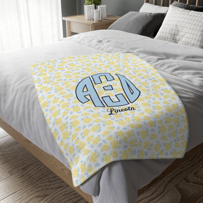 Alpha Xi Delta Double Sided Personalized Fleece Blanket - Ivy Society