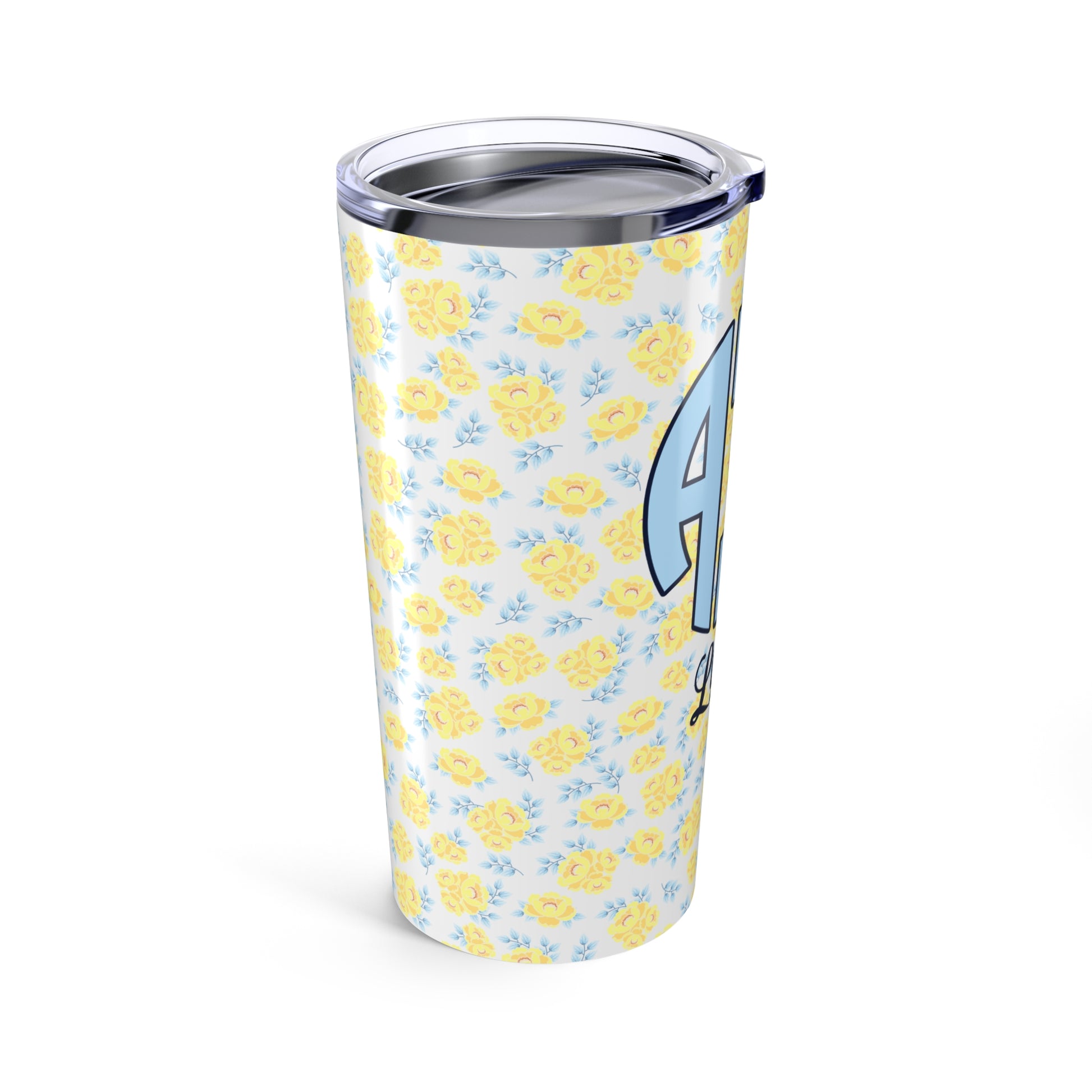 Alpha Xi Delta Flower Personalized Tumbler - Ivy Society