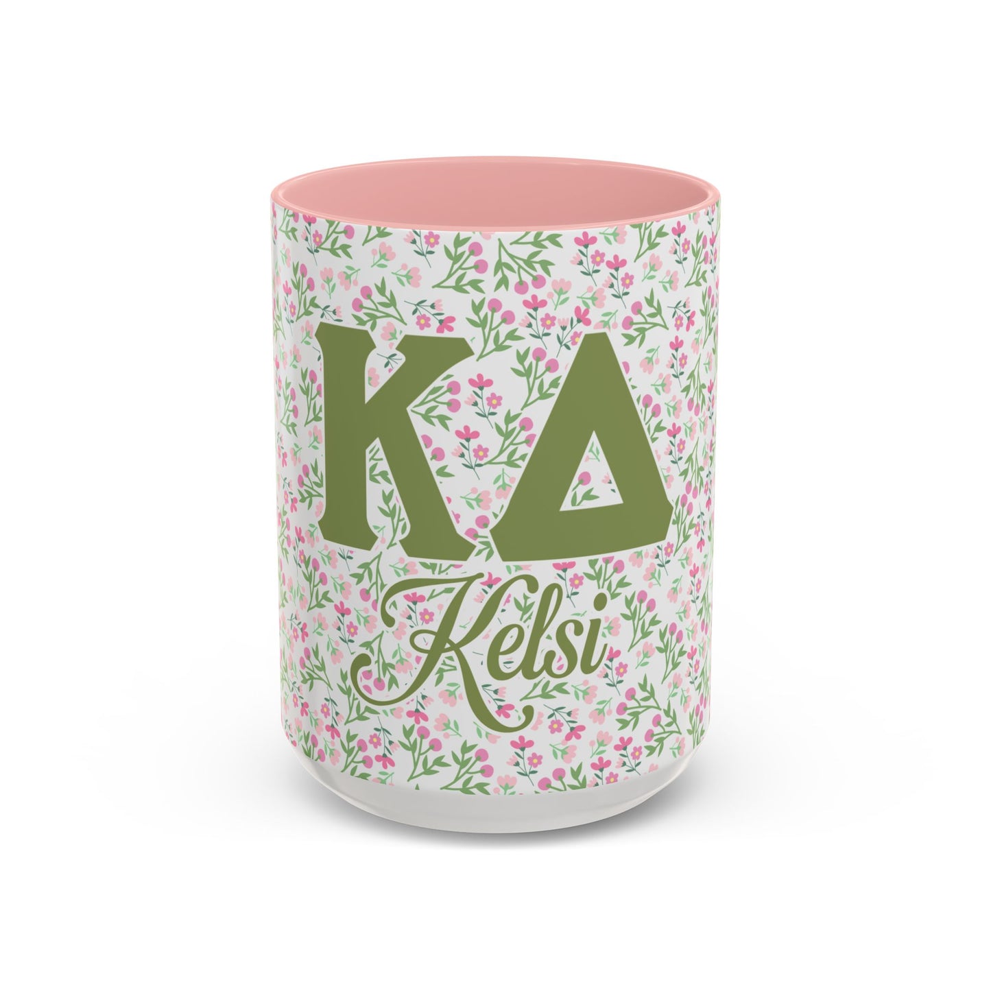 Kappa Delta Flower Personalized Mug