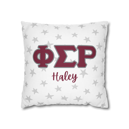 Phi Sigma Rho Personalized Star Throw Pillow Cover - Ivy Society