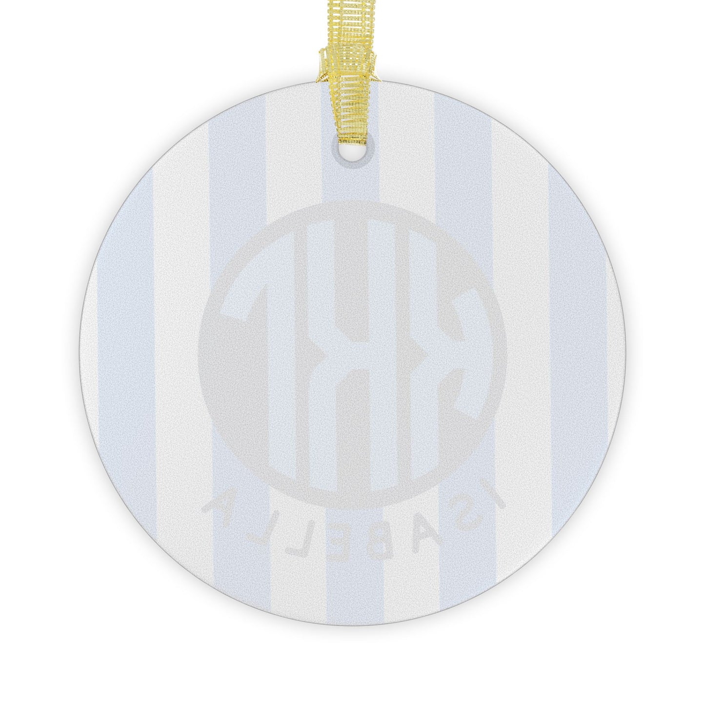 Kappa Kappa Gamma Personalized Stripe Glass Ornament - Ivy Society