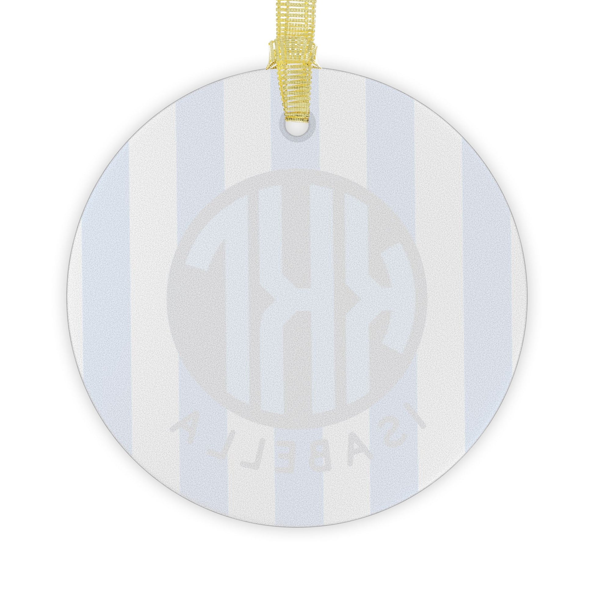 Kappa Kappa Gamma Personalized Stripe Glass Ornament - Ivy Society
