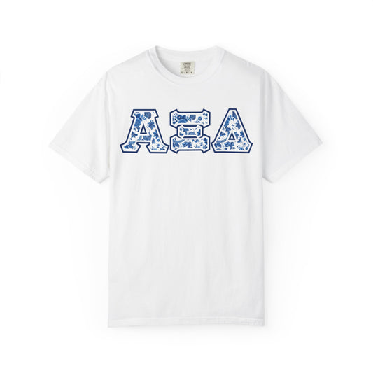 Alpha Xi Delta Blue Willow T Shirt - Ivy Society