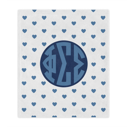 Phi Sigma Sigma Hearts Blanket - Ivy Society