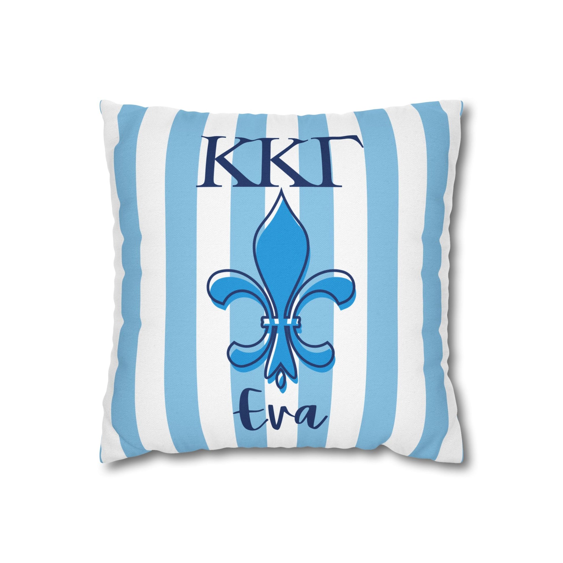 Kappa Kappa Gamma Personalized Fleur de Lis Pillow Cover - Ivy Society