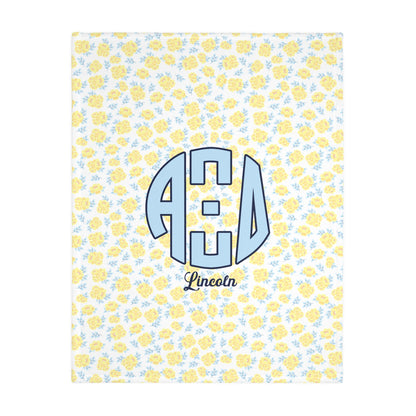 Alpha Xi Delta Double Sided Personalized Fleece Blanket - Ivy Society
