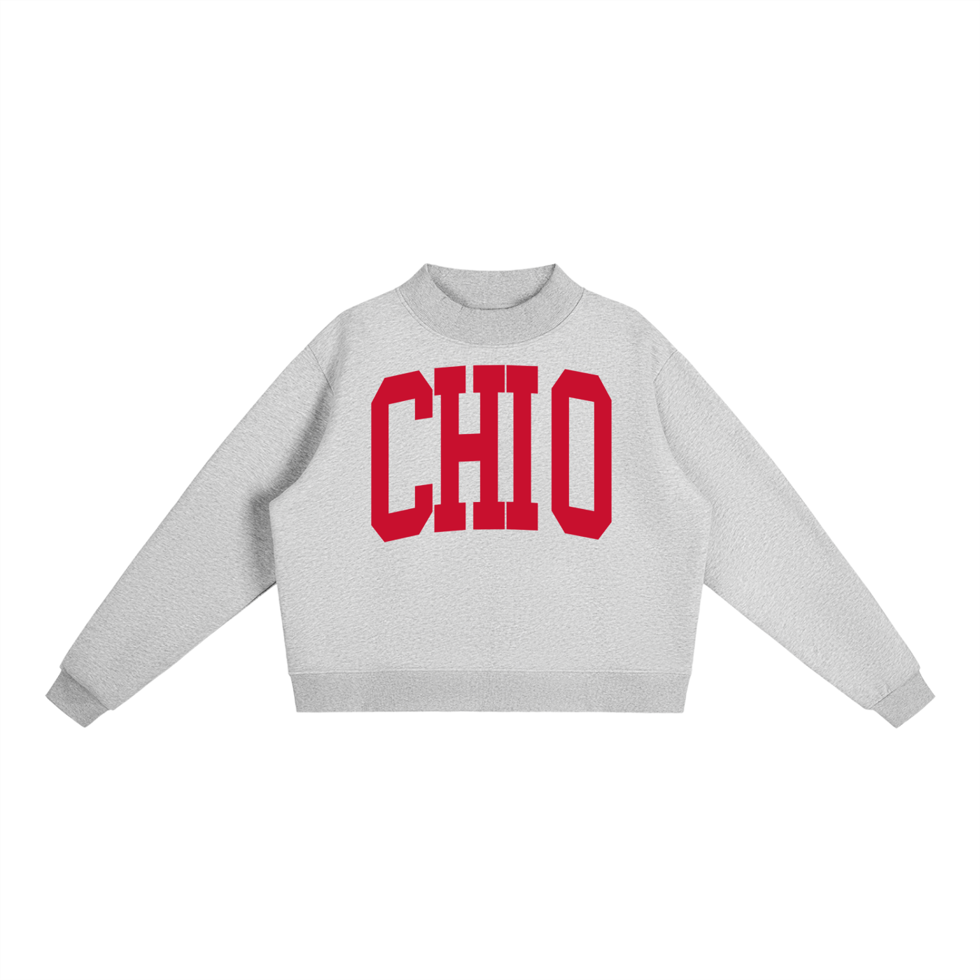 Chi Omega Big Mock Neck Sweatshirt - Ivy Society