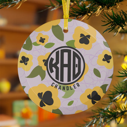 Kappa Alpha Theta Personalized Flower Ornament - Ivy Society