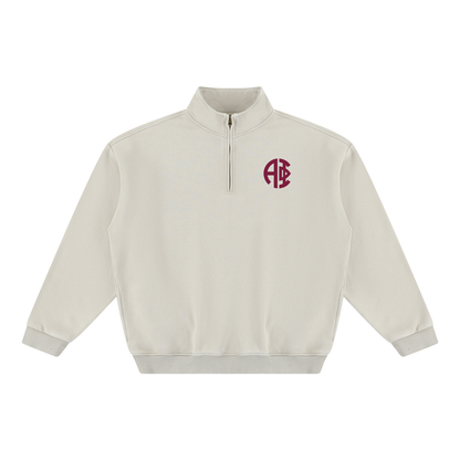 Alpha Phi Round Monogram Quarter Zip Sweatshirt