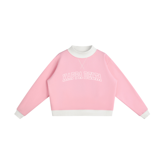 Kappa Delta Two Tone Mock Neck Sweatshirt