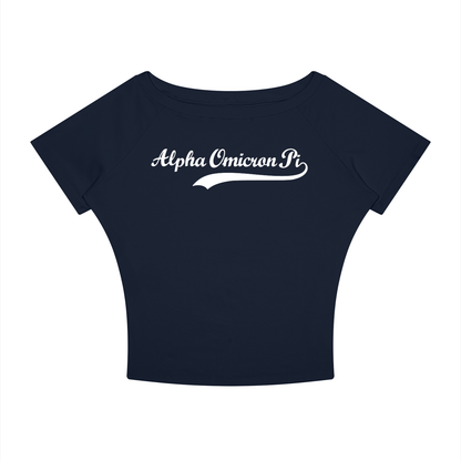 Alpha Omicron Pi Off the Shoulder Tee