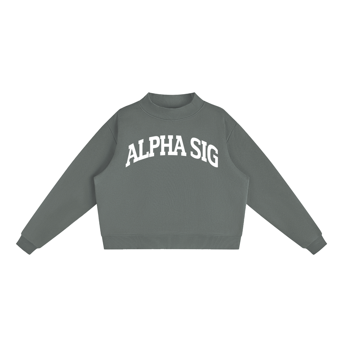 Alpha Sigma Alpha Mock Neck Sweatshirt