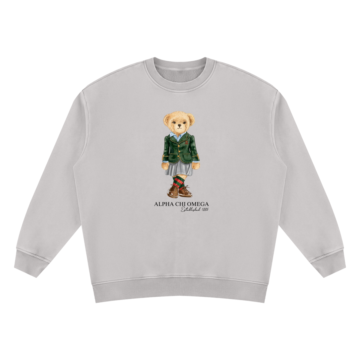 Alpha Chi Omega Sorority Bear Vintage Wash Sweatshirt