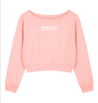 Sigma Alpha 1978 Off the Shoulder Sweatshirt