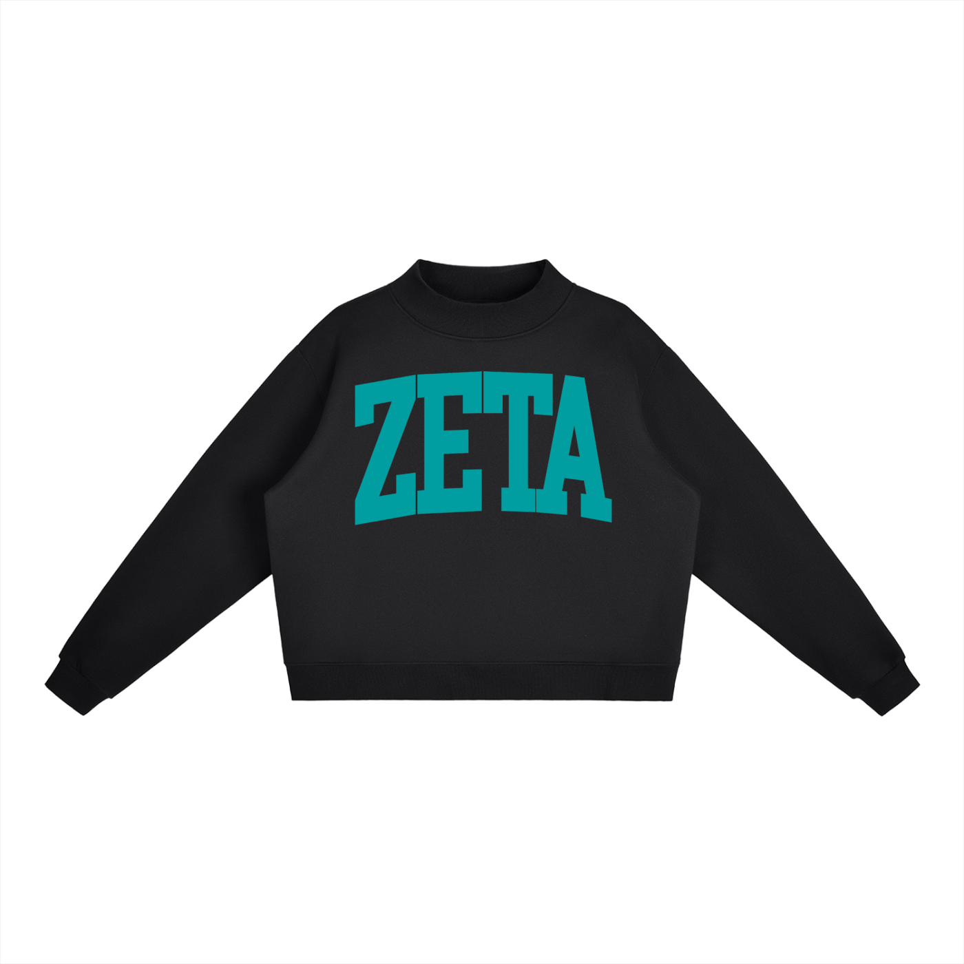 Zeta Tau Alpha Big Mock Neck Sweatshirt - Ivy Society