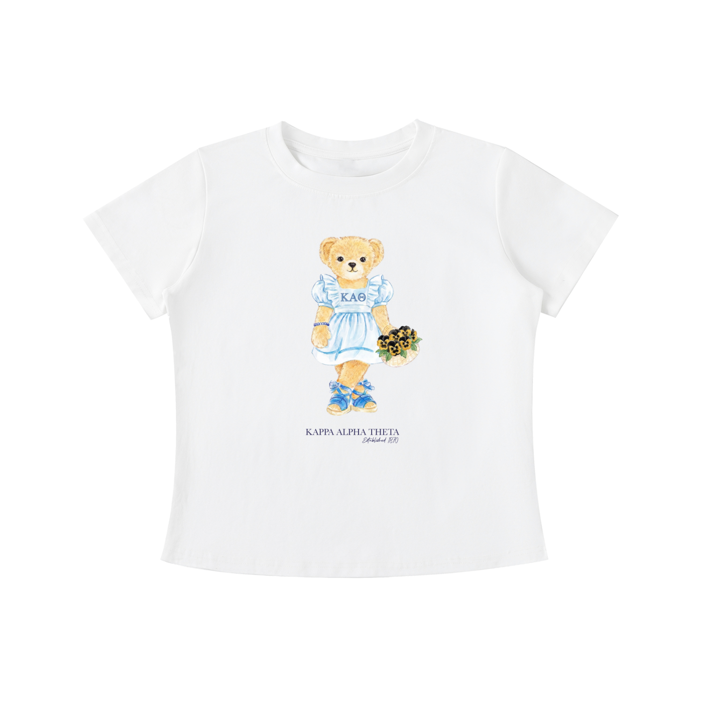 Kappa Alpha Theta Flower Bear T Shirt