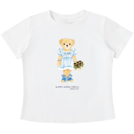 Kappa Alpha Theta Flower Bear T Shirt