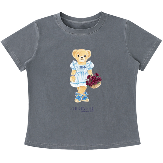 Pi Beta Phi Flower Bear Baby Tee