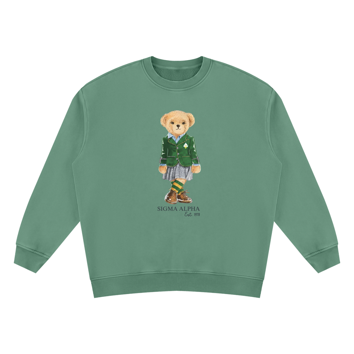 Sigma Alpha Sorority Bear Vintage Wash Sweatshirt