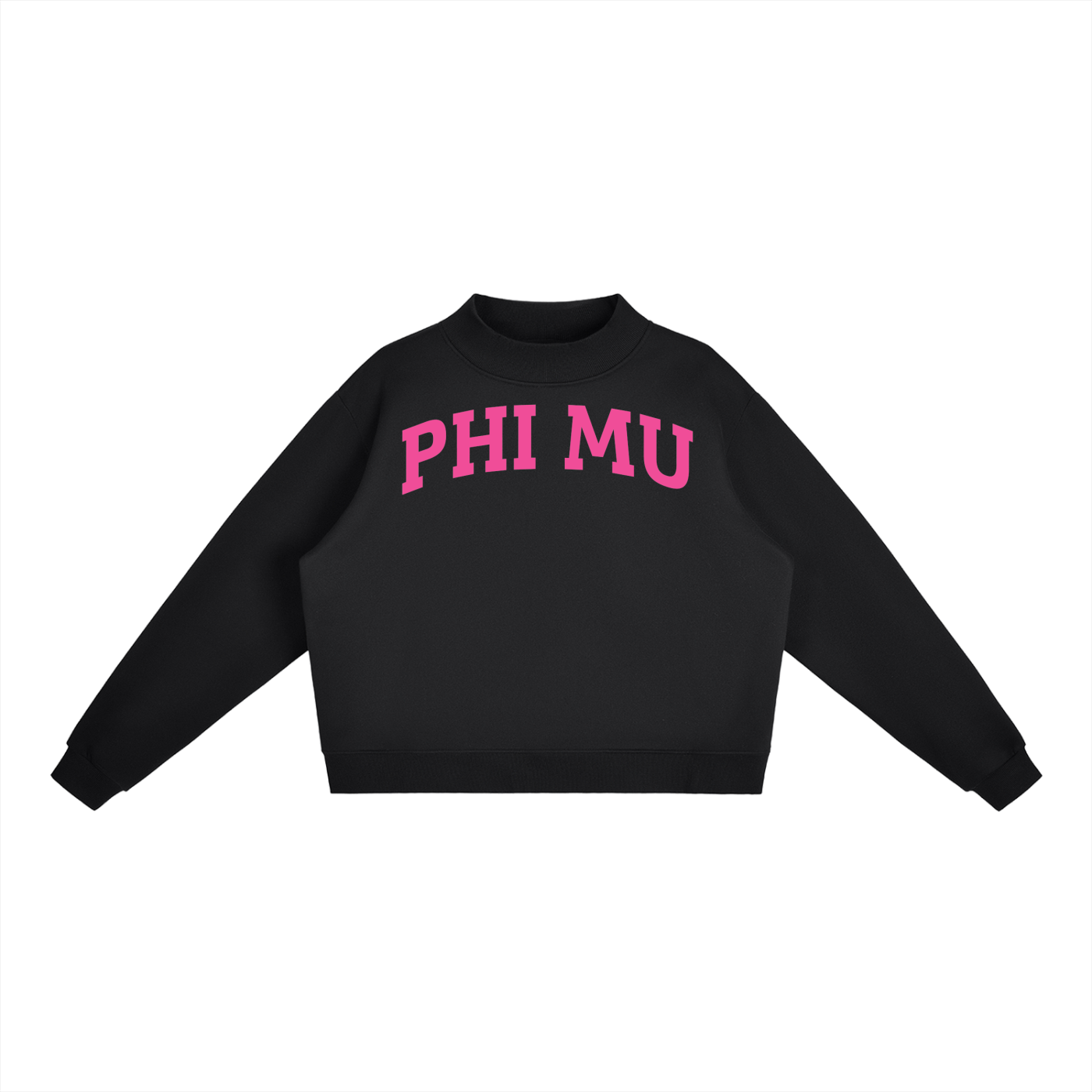 Pink Phi Mu Mock Neck Sweatshirt - Ivy Society
