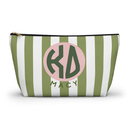 Kappa Delta Personalized Stripe Makeup Bag - Ivy Society