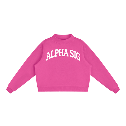 Alpha Sigma Alpha Mock Neck Sweatshirt