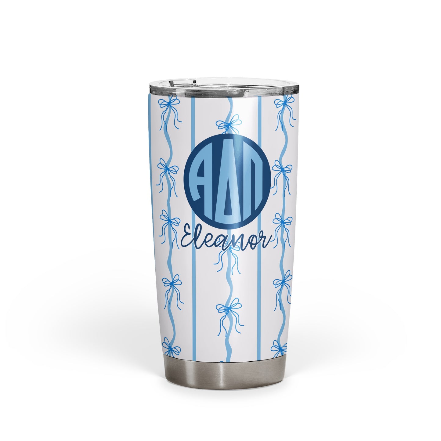 Alpha Delta Pi Personalized Bow Tumbler