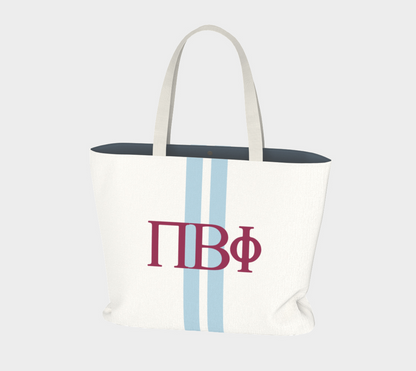 Pi Beta Phi Personalized Stripe Tote