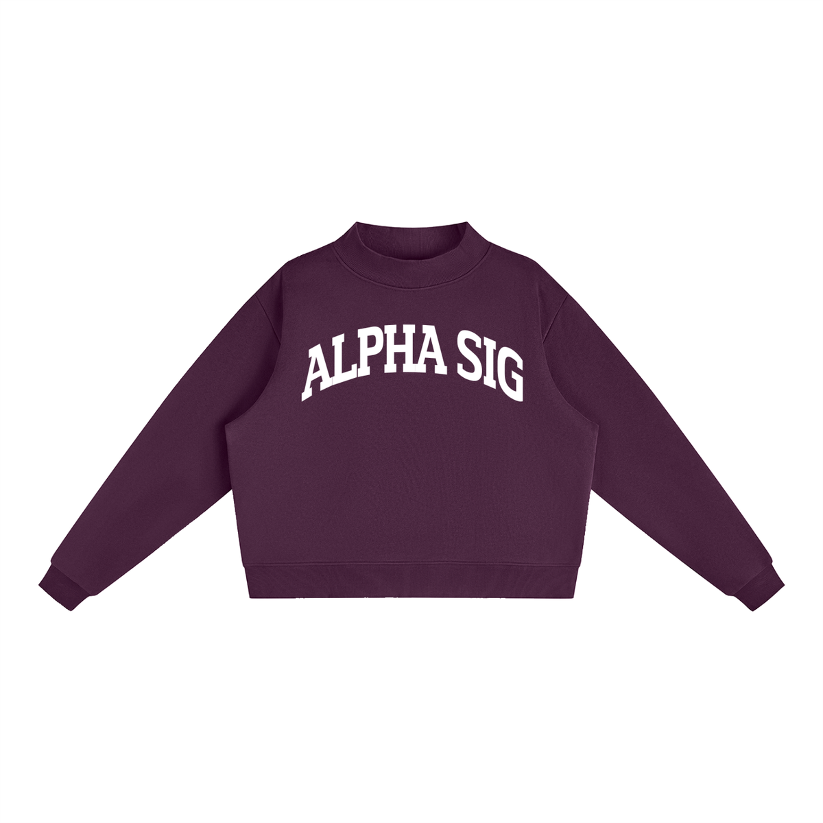 Alpha Sigma Alpha Mock Neck Sweatshirt