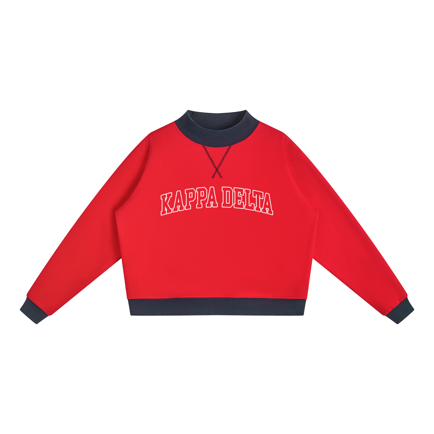 Kappa Delta Two Tone Mock Neck Sweatshirt