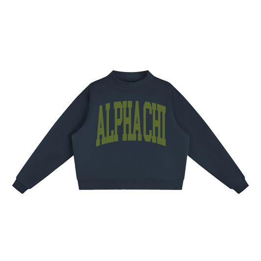 Alpha Chi Omega Big Mock Neck Sweatshirt