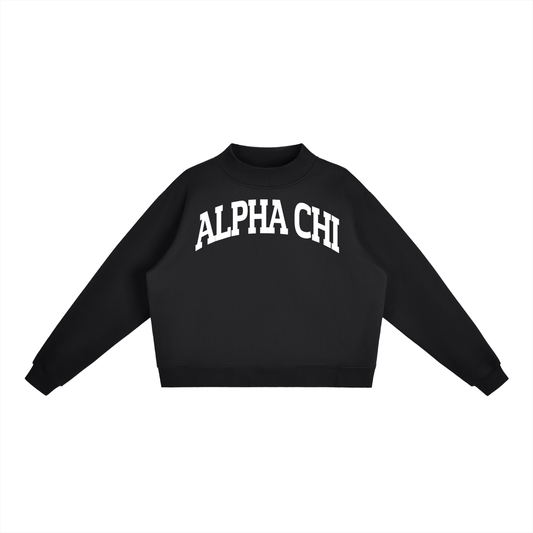 Alpha Chi Omega Mock Neck Sweatshirt