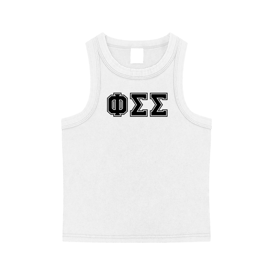 Phi Sigma Sigma Letters Tank Top - Ivy Society