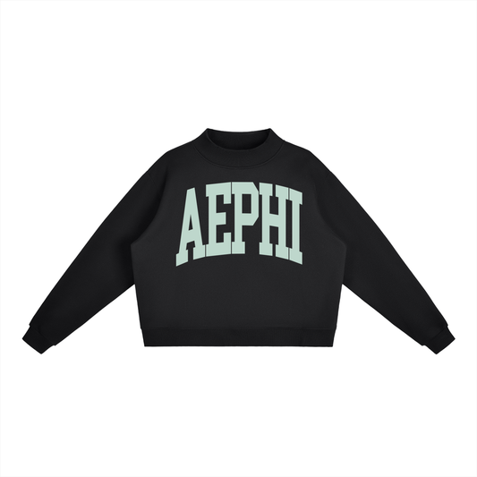 Alpha Epsilon Phi Big Mock Neck Sweatshirt - Ivy Society