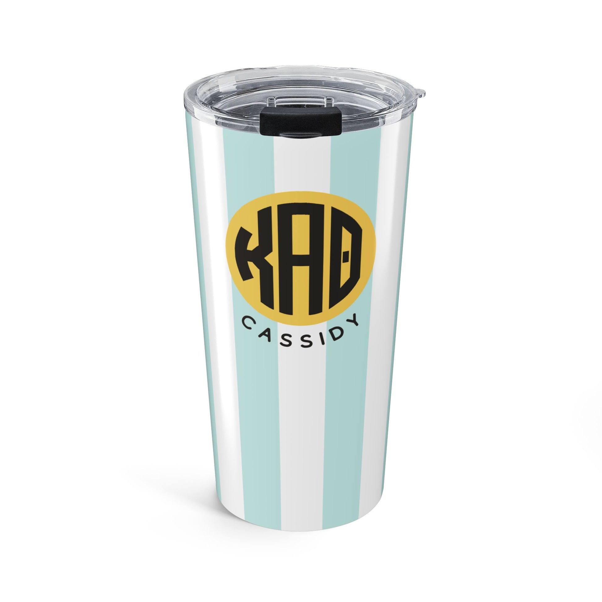 Kappa Alpha Theta Personalized Striped Tumbler - Ivy Society