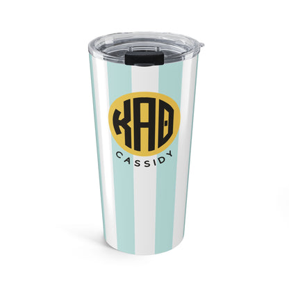 Kappa Alpha Theta Personalized Striped Tumbler - Ivy Society