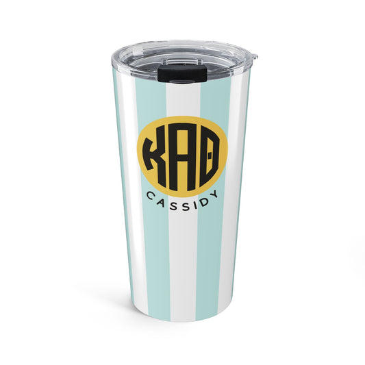 Kappa Alpha Theta Personalized Striped Tumbler - Ivy Society