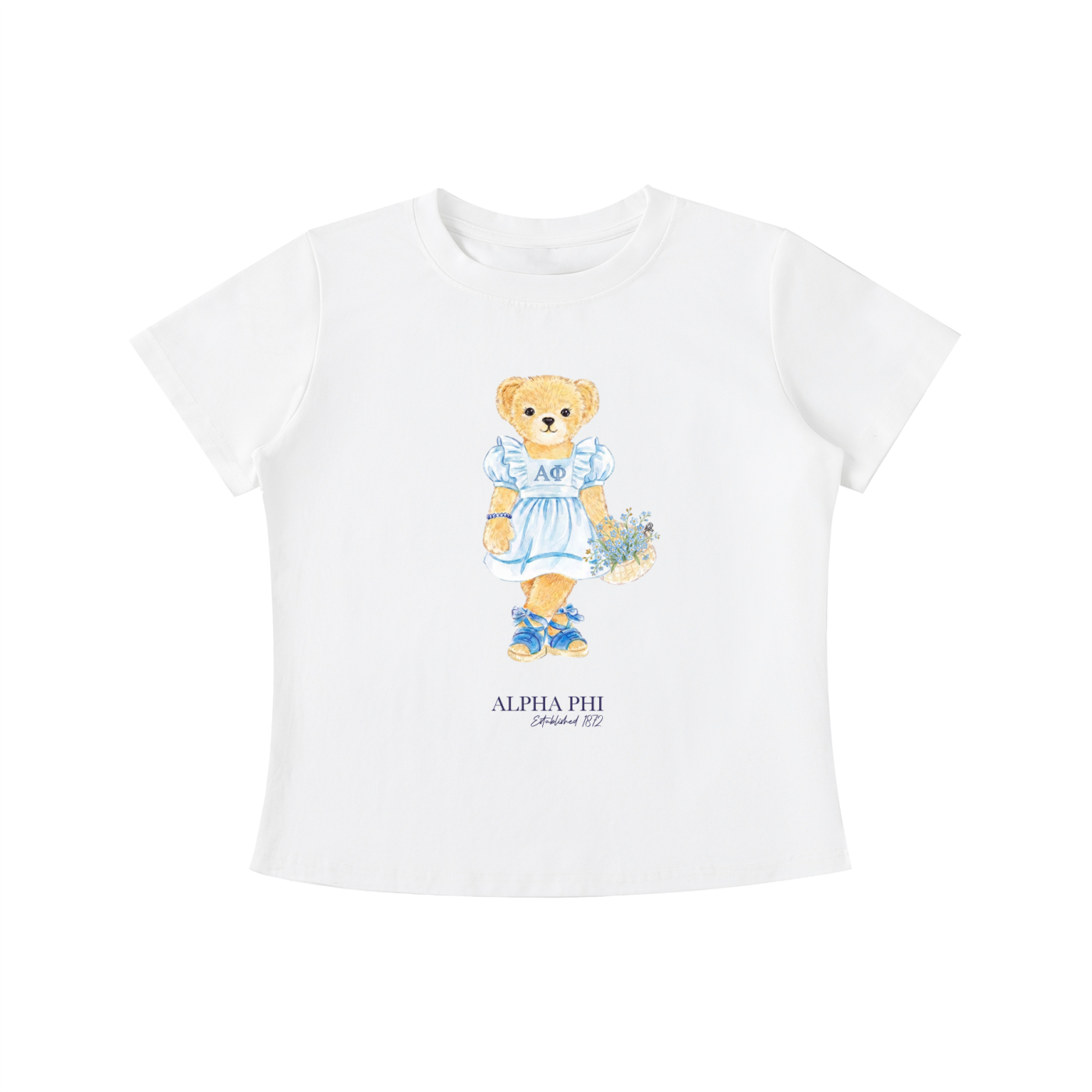 Alpha Phi Flower Bear T Shirt