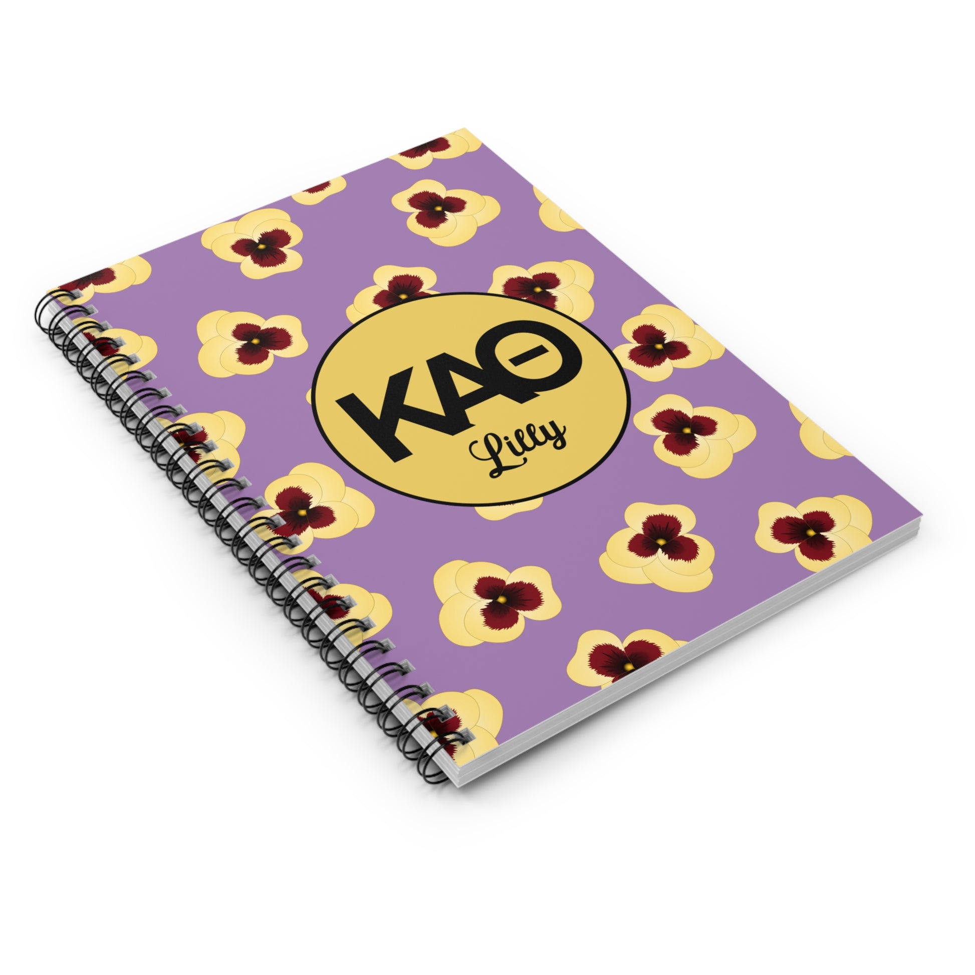 Kappa Alpha Theta Personalized Pansy Notebook - Ivy Society