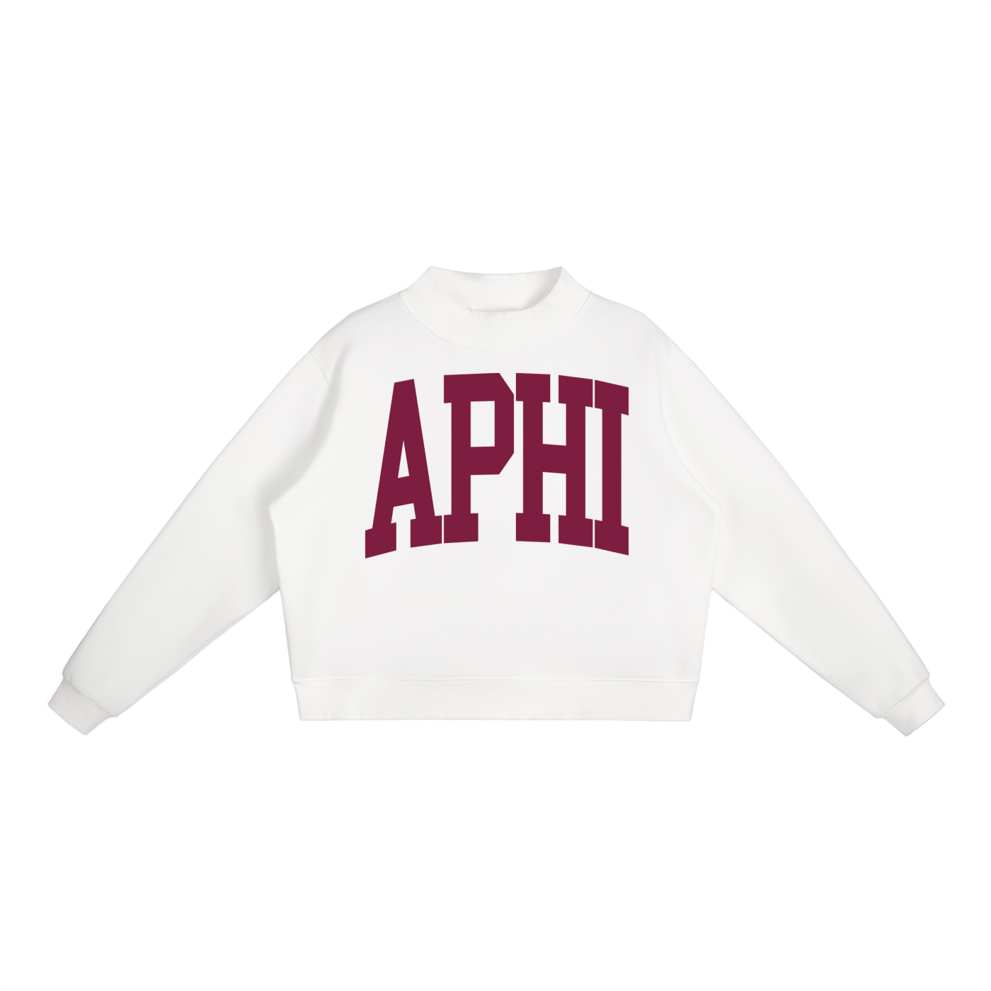 Alpha Phi Big Mock Neck Sweatshirt - Ivy Society