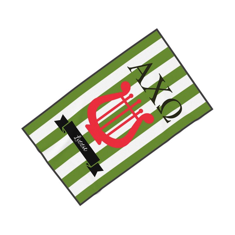 Alpha Chi Omega Personalized Lyre Beach Towel