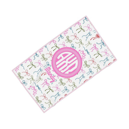 Alpha Chi Omega Personalized Bow Beach Towel - Ivy Society